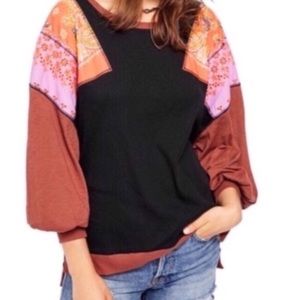 Free People Feelin It Patch Alabaster Top